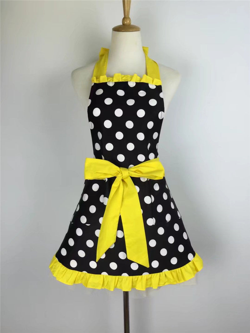 Polka dot apron deals